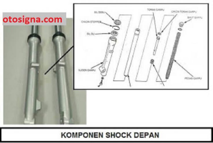 komponen shock depan