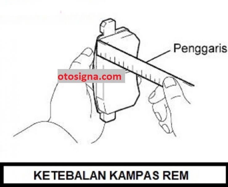 pemeriksaan ketebalan kampas rem cakram