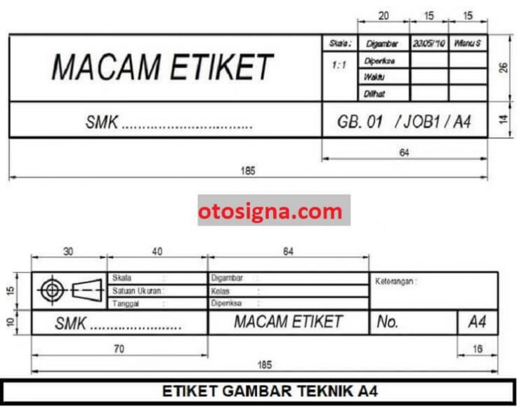 etiket gambar teknik